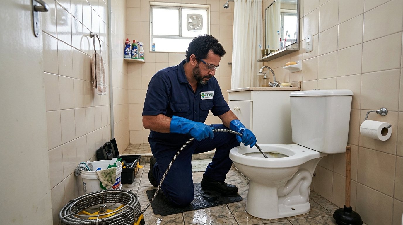 Desentupimento de Vaso com Equipamento em Ponta Grossa‑PR