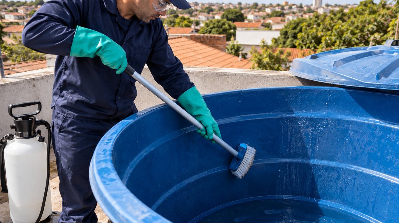 Higienização e Desinfecção da Caixa d'Água em Ponta Grossa‑PR