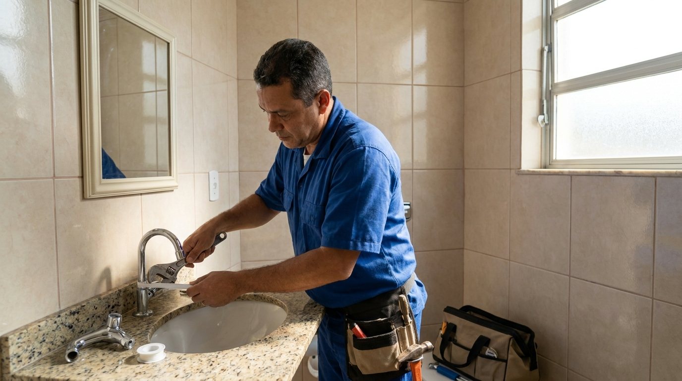 Instalação Hidráulica no Banheiro em Ponta Grossa‑PR