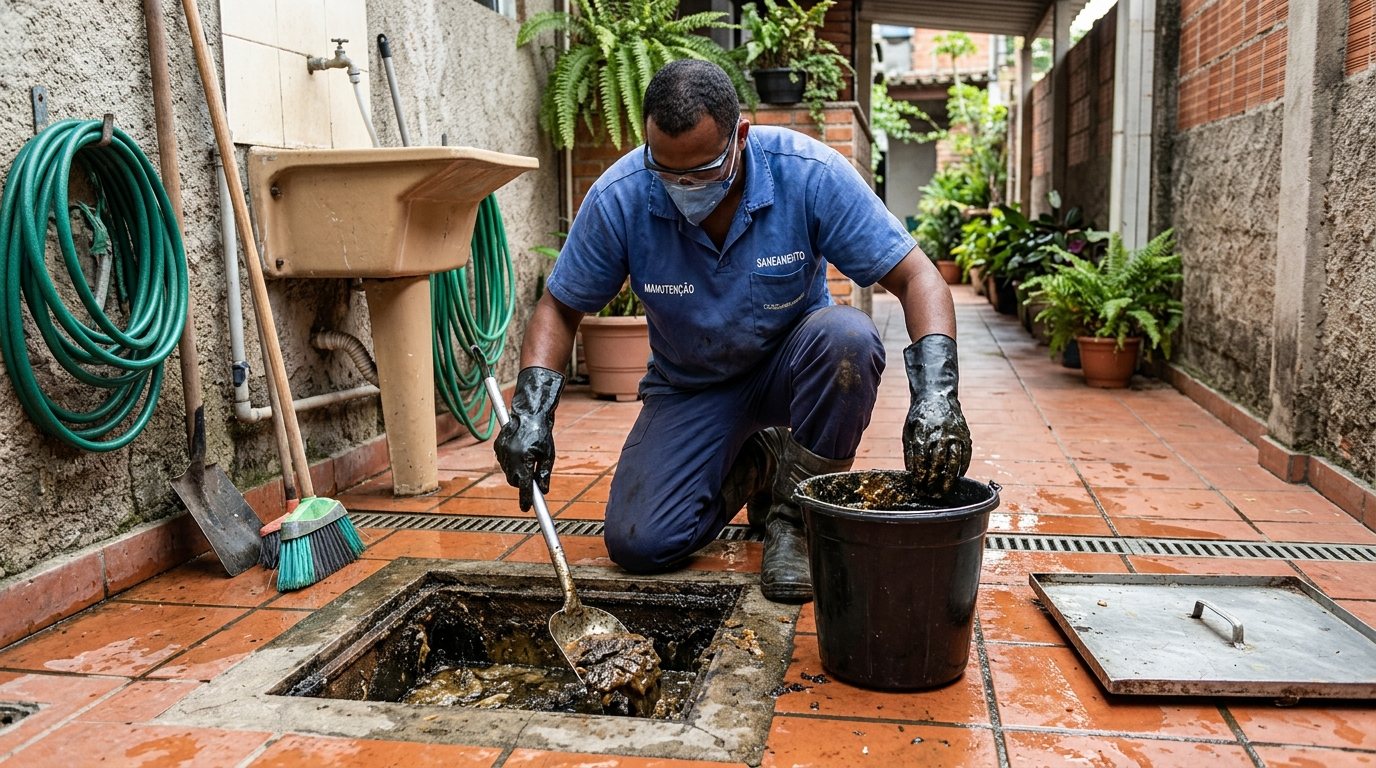 Limpeza de Caixa de Gordura Comercial em Ponta Grossa‑PR